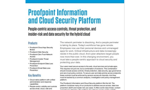 ProofPoint Information i platforma bezpieczeństwa w chmurze